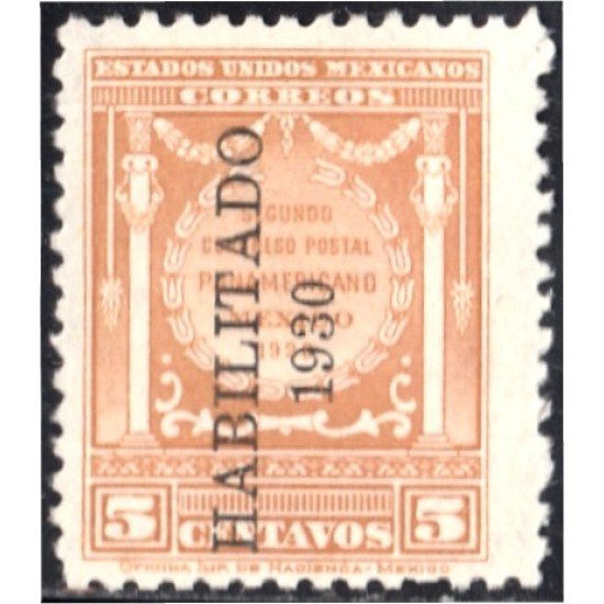 México 467 1930 2º Congreso Postal Panamericano MNH México 467 1930 2º Congreso Postal Panamericano MNH