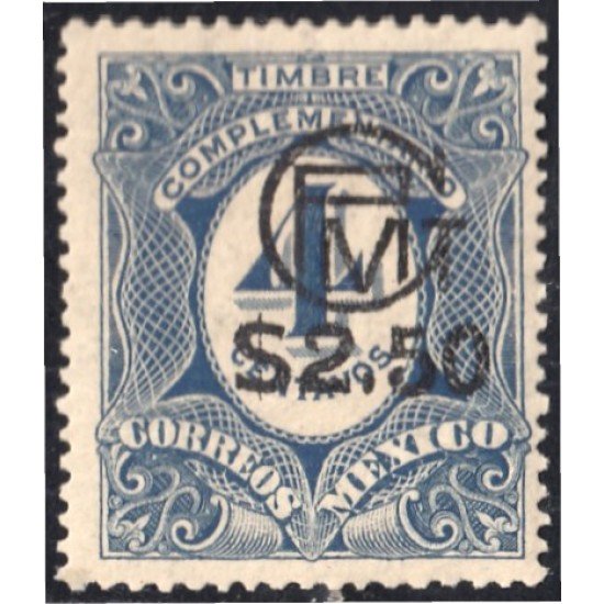 México 415 1917 Timbre complementario MNH México 415 1917 Timbre complementario MNH