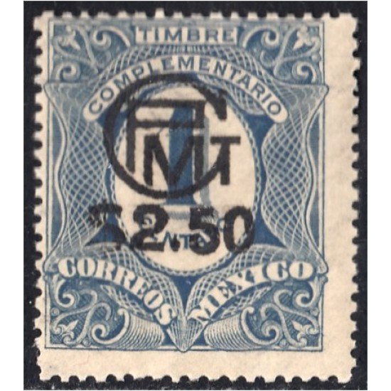 México 413 1917 Timbre complementario MNH México 413 1917 Timbre complementario MNH
