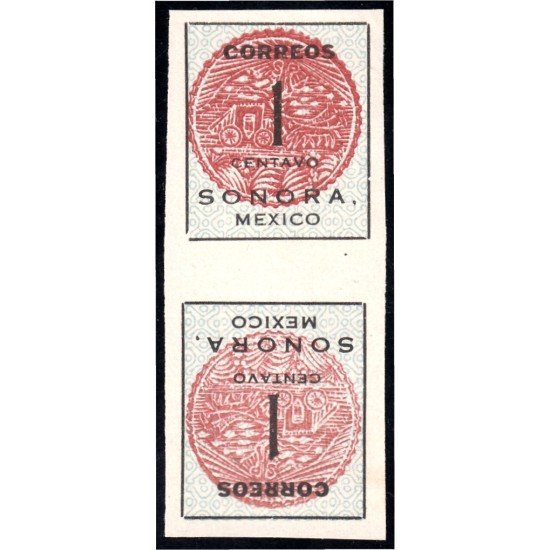 México 285A 1915 Estado libre y soberano de Sonora MNH Tetebeche México 285A 1915 Estado libre y soberano de Sonora MNH Tetebeche