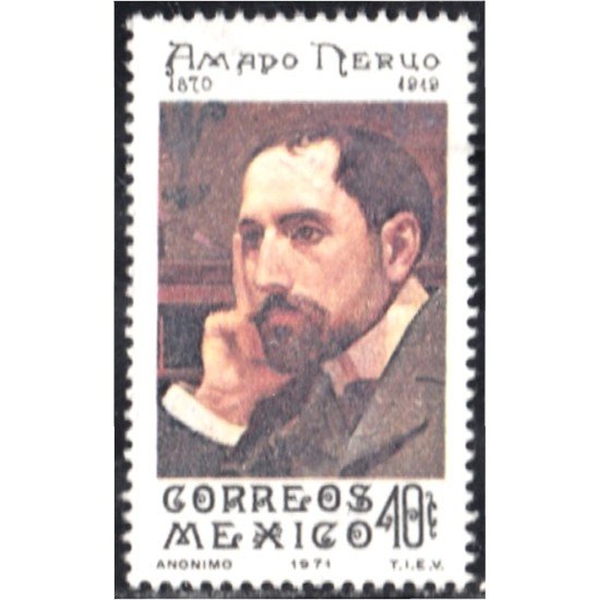 México 772 1971 Poeta Amado Nervo MNH México 772 1971 Poeta Amado Nervo MNH