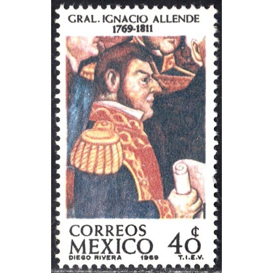 México 758 1969 General Ignacio Allende MNH México 758 1969 General Ignacio Allende MNH