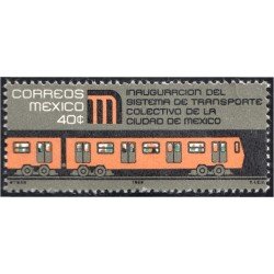México 756 1969 Inauguración del sistema colectivo de transporte MNH México 756 1969 Inauguración del sistema colectivo de transporte MNH