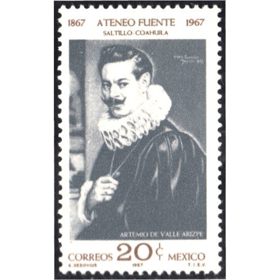 México 739 1967 Artemio de Valle Arizpe MNH México 739 1967 Artemio de Valle Arizpe MNH