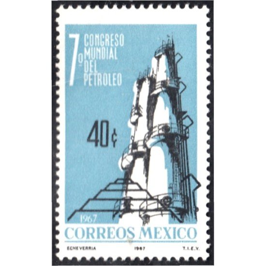 México 730 1967 7º Congreso Mundial del petróleo MNH México 730 1967 7º Congreso Mundial del petróleo MNH