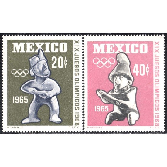 México 721/22 1965 XIX Juegos Olímpicos MNH