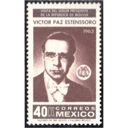 México 699 1963 Víctor Paz Estenssoro MNH México 699 1963 Víctor Paz Estenssoro MNH