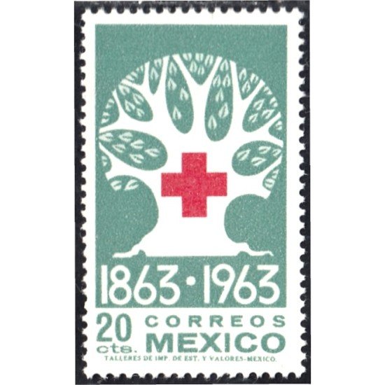 México 697 1963 Centenario de La Cruz Roja MNH México 697 1963 Centenario de La Cruz Roja MNH