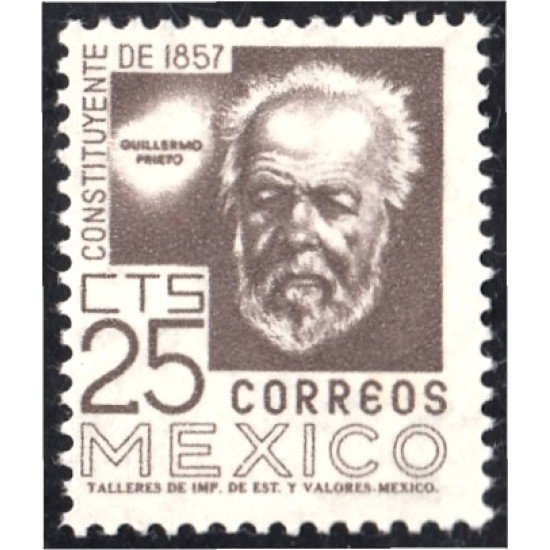 México 687 1963 Guillermo Prieto MNH México 687 1963 Guillermo Prieto MNH