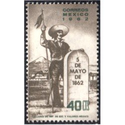 México 681 1962 Centenario de la batalla de Puebla MNH México 681 1962 Centenario de la batalla de Puebla MNH