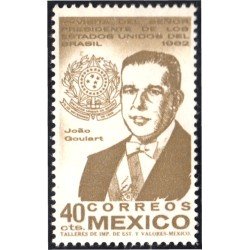 México 679 1962 Presidente Joao Goulart MNH México 679 1962 Presidente Joao Goulart MNH