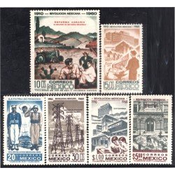 México 672/77 1960 Revolución Mexicana Nacionalización Universidad Banco Politécnico MNH México 672/77 1960 Revolución Mexicana Nacionalización Universidad Banco Politécnico MNH