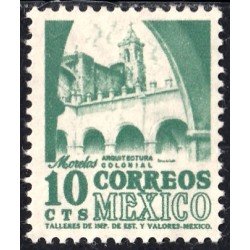 México 649B 1955/56 Arquitectura Colonial Morelos MNH México 649B 1955/56 Arquitectura Colonial Morelos MNH
