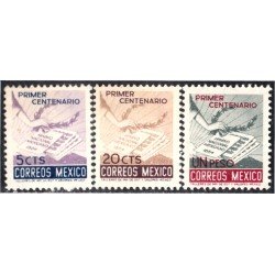 México 646/48 1954 1º Centenario del Himno Nacional MNH México 646/48 1954 1º Centenario del Himno Nacional MNH