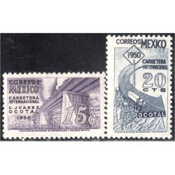 México 639/40 1950 Carretera Internacional MNH México 639/40 1950 Carretera Internacional MNH