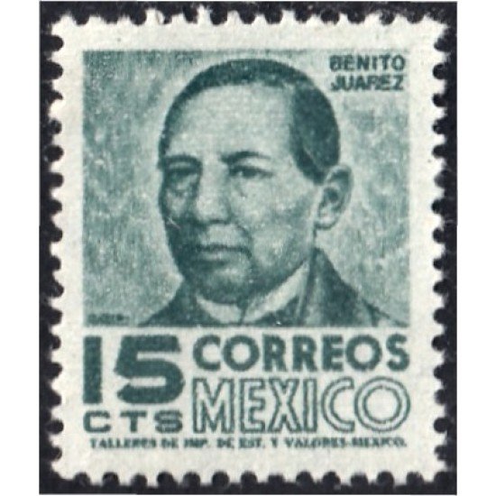 México 630 1950/52 Benito Juárez MNH México 630 1950/52 Benito Juárez MNH