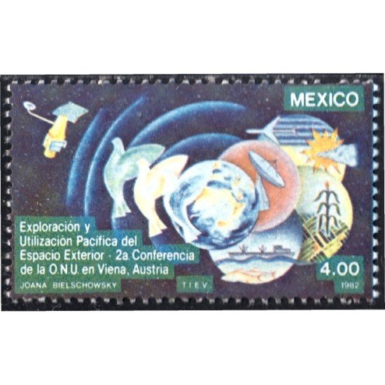 México 980 1982 Exploración y Utilización pacífica del Espacio Exterior MNH México 980 1982 Exploración y Utilización pacífica del Espacio Exterior MNH