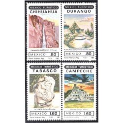 México 971/74 1982 Turismo Ciudades Chihuahua Durango Tabasco Campeche MNH México 971/74 1982 Turismo Ciudades Chihuahua Durango Tabasco Campeche MNH