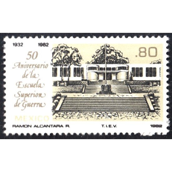 México 969 1982 50 Aniversario de la Escuela Superior de Guerra MNH México 969 1982 50 Aniversario de la Escuela Superior de Guerra MNH