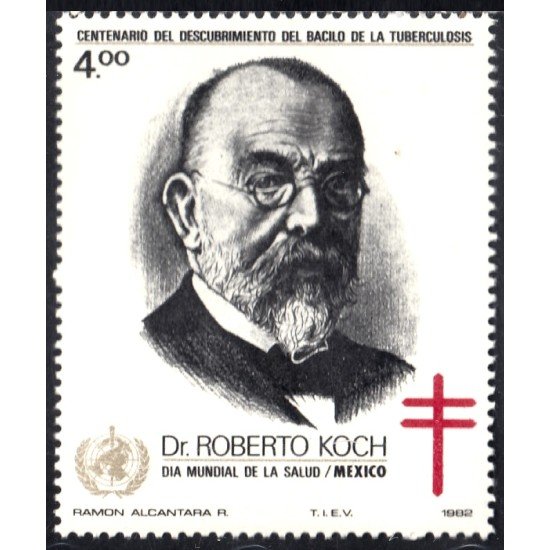 México 968 1982 Dr. Roberto Koch MNH México 968 1982 Dr. Roberto Koch MNH