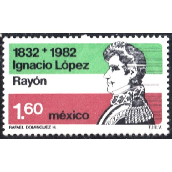 México 962 1982 Ignacio López Rayón MNH México 962 1982 Ignacio López Rayón MNH