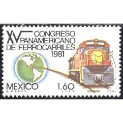 México 955 1981XV Congreso Panamericano de Ferrocarriles MNH México 955 1981XV Congreso Panamericano de Ferrocarriles MNH