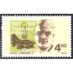 México 953 1981 Tomas Alva Edison MNH México 953 1981 Tomas Alva Edison MNH