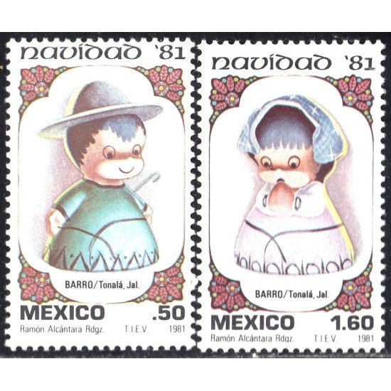 México 950/51 1981 Navidad Christmas MNH México 950/51 1981 Navidad Christmas MNH