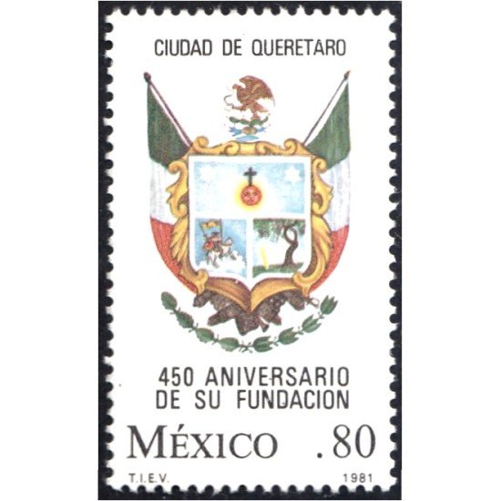 México 937a 1981 450º Aniversario de la fundación de la Ciudad de Queretaro MNH México 937a 1981 450º Aniversario de la fundación de la Ciudad de Queretaro MNH