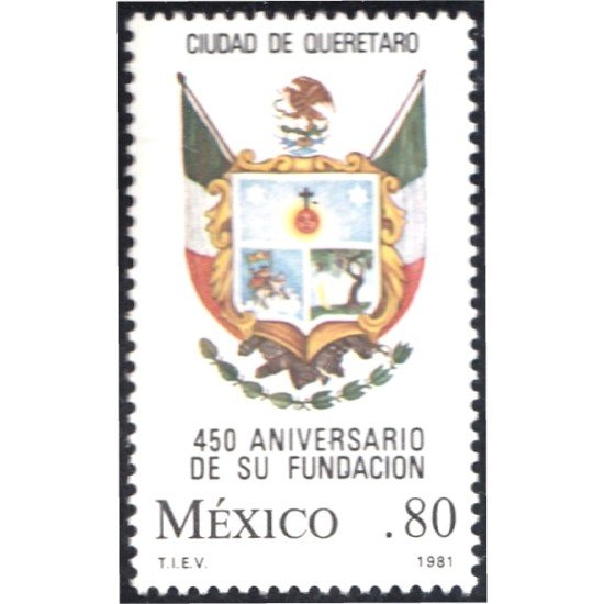 México 937 1981 450º Aniversario de la fundación de la Ciudad de Queretaro MNH México 937 1981 450º Aniversario de la fundación de la Ciudad de Queretaro MNH