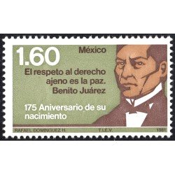 México 925 1981 Benito Juárez MNH México 925 1981 Benito Juárez MNH