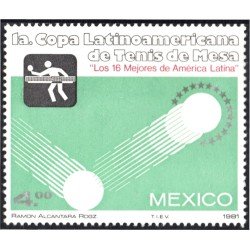 México 922 1981 1º Copa Latinoamericana de Tenis de Mesa MNH México 922 1981 1º Copa Latinoamericana de Tenis de Mesa MNH
