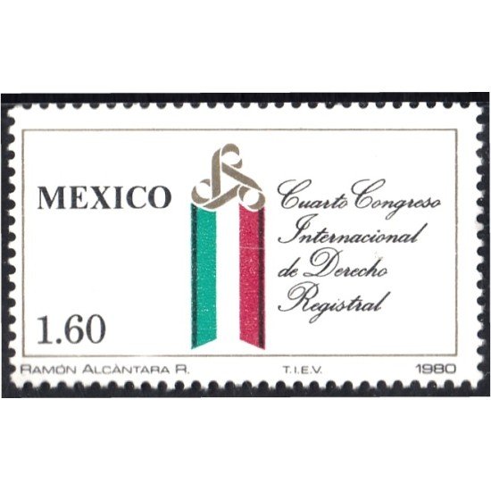 México 914 1980 Cuarto Congreso Internacional de Derecho Registral MNH México 914 1980 Cuarto Congreso Internacional de Derecho Registral MNH
