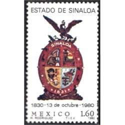 México 911 1980 150 Aniversario del Estado de Sinaloa MNH México 911 1980 150 Aniversario del Estado de Sinaloa MNH