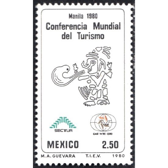 México 910 1980 Conferencia Mundial de Turismo MNH