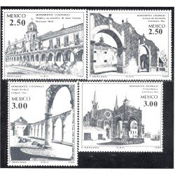 México 906/09 Monumentos coloniales Templos Santuarios MNH México 906/09 Monumentos coloniales Templos Santuarios MNH
