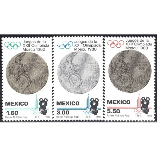 México 898/00 1980 Juegos Olímpicos Moscú MNH México 898/00 1980 Juegos Olímpicos Moscú MNH