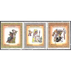 México 894/96 1980 Personajes prehispánicos de México MNH México 894/96 1980 Personajes prehispánicos de México MNH