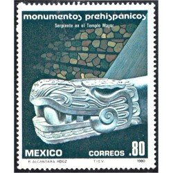 México 888 1980 Monumentos hispánicos serpiente en el templo mayor MNH México 888 1980 Monumentos hispánicos serpiente en el templo mayor MNH