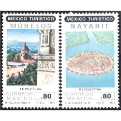 México 874/75 1979 Turismo ciudades Morelos y Nayarit MNH México 874/75 1979 Turismo ciudades Morelos y Nayarit MNH