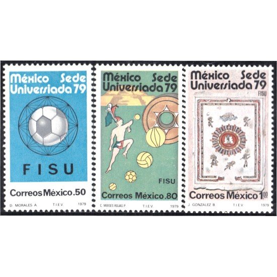 México 870/72 1979 FISU México sede de universiada 79 MNH México 870/72 1979 FISU México sede de universiada 79 MNH