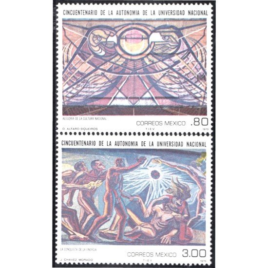 México 868/69 1979 50 años de la autonomía de la Universidad Nacional MNH México 868/69 1979 50 años de la autonomía de la Universidad Nacional MNH