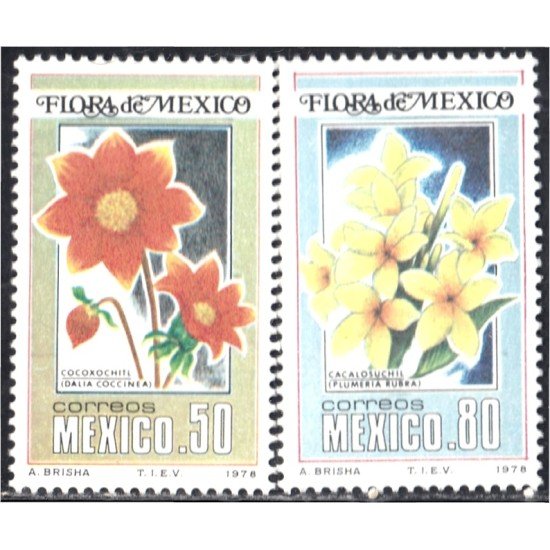 México 863/64 1978 Flora flores flowers MNH México 863/64 1978 Flora flores flowers MNH