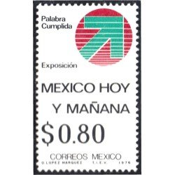 México 830 1976 Exposición México Hoy y Mañana MNH México 830 1976 Exposición México Hoy y Mañana MNH