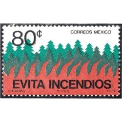 México 828 1976 Prevención contra los incendios MNH México 828 1976 Prevención contra los incendios MNH