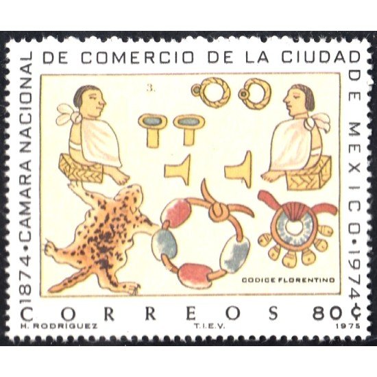 México 815 1975 Cámara Nacional de Comercio MNH México 815 1975 Cámara Nacional de Comercio MNH