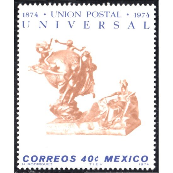 México 812 1974 Centenario de la Unión Postal Universal MNH México 812 1974 Centenario de la Unión Postal Universal MNH