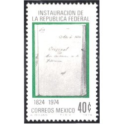 México 810 1974 Instauración de la República Federal MNH México 810 1974 Instauración de la República Federal MNH
