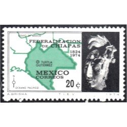 México 809 1974 Federación de Chiapas MNH México 809 1974 Federación de Chiapas MNH