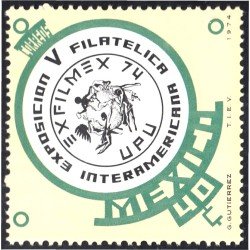México 807 1974 V Exposición Filatélica Interamericana MNH México 807 1974 V Exposición Filatélica Interamericana MNH